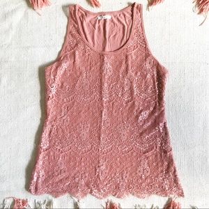 Lightly Loved ✨ Maurices Salmon Lace Tank Top